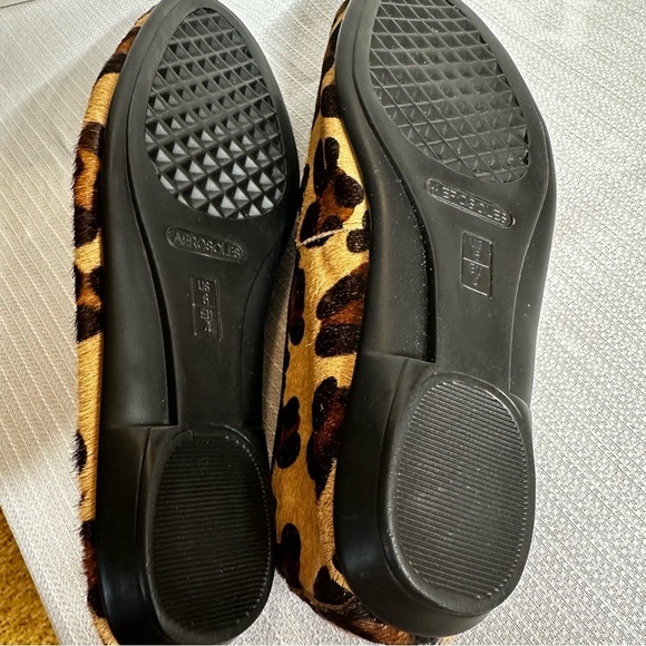 Aerosoles Betunia 6M Leopard Print Calf Hair Loafers Flats Leather Upper Comfort - Picture 7 of 8